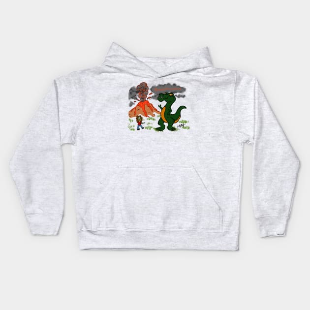Zom B meets Sassy Rex Kids Hoodie by GeekVisionProductions